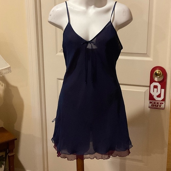 Frederick's of Hollywood Other - Frederick's of Hollywood Deep Blue Chemise maroon lining. Size Medium